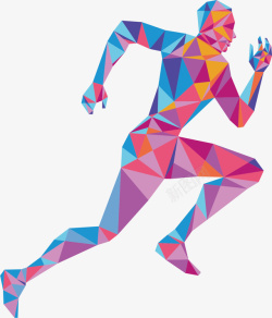 跑步比赛正在比赛跑步的运动员矢量图高清图片