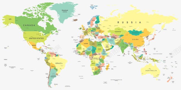 详细各国地图png免抠素材_新图网 https://ixintu.com 世界地图 地球仪 详细