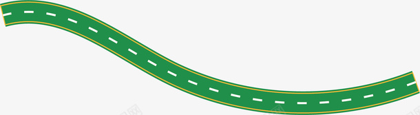 绿色的马路矢量图ai免抠素材_新图网 https://ixintu.com 创意 卡通手绘 弯曲 柏油路 水彩 马路 矢量图