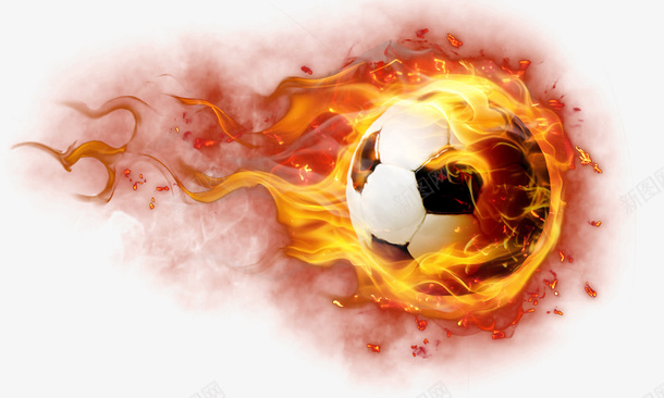 加特效的足球png免抠素材_新图网 https://ixintu.com 加特效的足球 火焰 燃烧的足球 足球特效