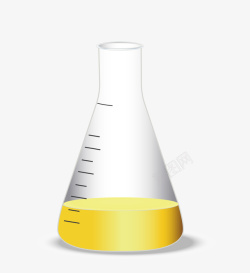 扁平化科学实验烧杯卡通扁平化量杯药水高清图片