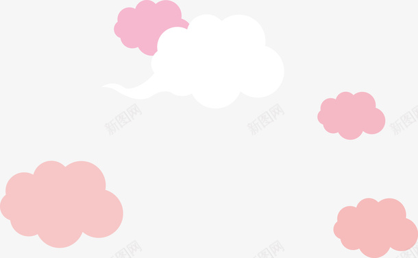可爱卡通系粉红色的云朵矢量图ai免抠素材_新图网 https://ixintu.com 云 云朵 卡通 可爱 粉红色的云 粉色 粉色的云 矢量图