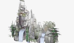 海马三维模型园林建筑装饰高清图片