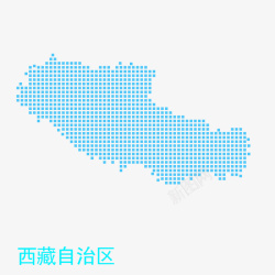 西藏自治区地图素材