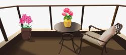 阳台种植装饰手绘阳台展示图高清图片