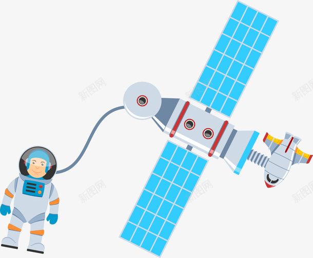 世界航天日卡通卫星png免抠素材_新图网 https://ixintu.com 世界航天日 卡通卫星 外太空 宇航员 白色卫星 航天员