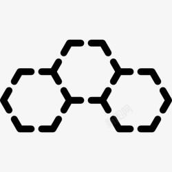 科学配方六角形分子图标高清图片