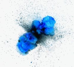 创意子弹创意蓝色爆炸烟雾高清图片