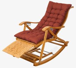 老人护理垫实木折叠躺椅摇摇椅高清图片