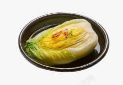 菜汤盘子上的清蒸白菜汤高清图片
