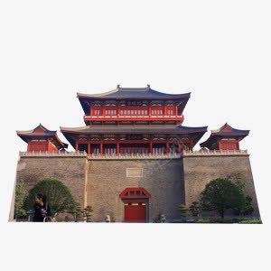 古代城门中国风建筑png免抠素材_新图网 https://ixintu.com 中国风 城墙 城门 建筑 红色