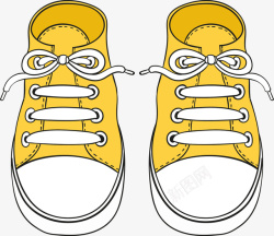 黄色鞋子卡通黄色鞋子高清图片
