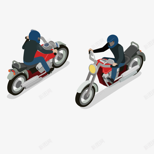 骑摩托车的小人矢量图ai免抠素材_新图网 https://ixintu.com 人物 小人 帅气 摩托 机车 模型 立体 车辆 黑色 矢量图