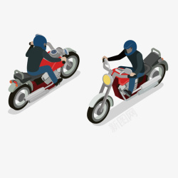 车辆模型骑摩托车的小人矢量图高清图片