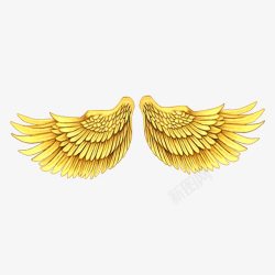 金鸡元素金色的翅膀高清图片