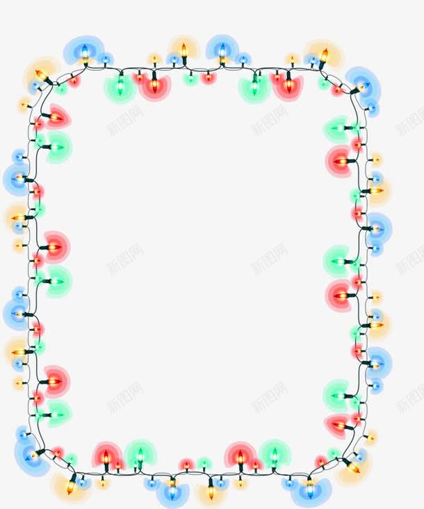 LED小彩灯png免抠素材_新图网 https://ixintu.com 发光 彩灯 彩色 手绘 灯具