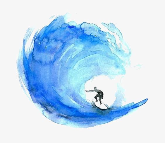 冲浪png免抠素材_新图网 https://ixintu.com 卡通 夏天 手绘 滑板