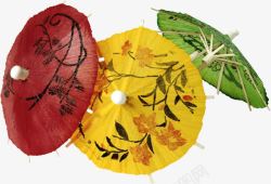 古代油纸伞彩色的油纸伞高清图片