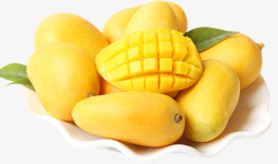 芒果素材免费下载好看的新鲜水果青皮芒果越南玉芒高清图片