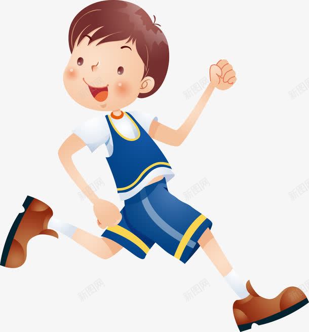 跑步的小孩png免抠素材_新图网 https://ixintu.com 卡通 快乐 笑容 跑步 运动 长跑 鞋子