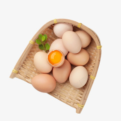 鸡蛋筐产品实物一筐鸡蛋高清图片