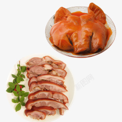 美味卤猪头熟食猪头肉实物图高清图片