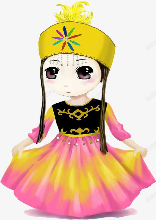 吐鲁番跳舞美女png免抠素材_新图网 https://ixintu.com 吐鲁番 吐鲁番美女 维吾尔族 载歌载舞