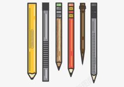 鍐椤瓧文具铅笔钢笔中性笔高清图片