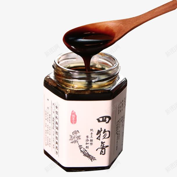 手工熬制药膏png免抠素材_新图网 https://ixintu.com 中药 传统配方 女性必备 益母草