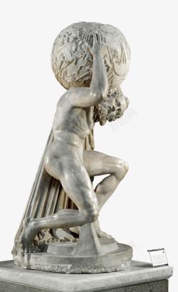 古老的雕塑古希腊神话阿特拉斯神高清图片