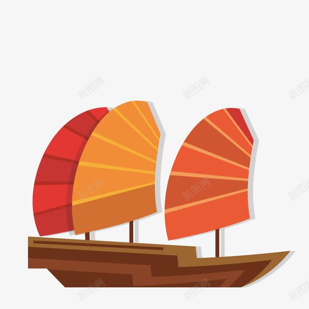 橘色船帆的小船简图png免抠素材_新图网 https://ixintu.com 一叶轻舟 乘坐 大海 小舟 小船 手绘图 木质 航行 船帆