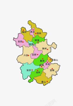 安徽省地图素材