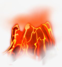 火焰喷发火山喷发岩浆高清图片