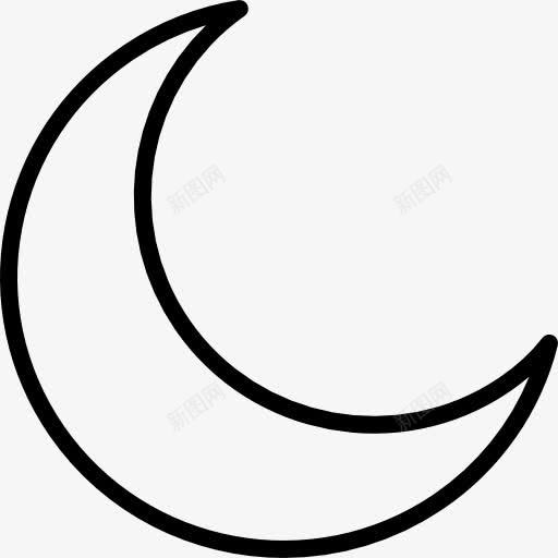 Moon图标png_新图网 https://ixintu.com 半个月亮 晚上自然睡眠 月亮 月亮相位