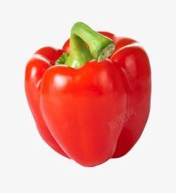 加拿大椒红色美味鲜红发亮的红灯笼椒实物高清图片