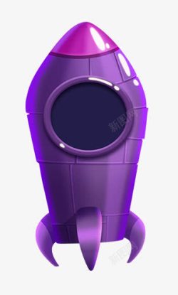 紫色火箭背景素材