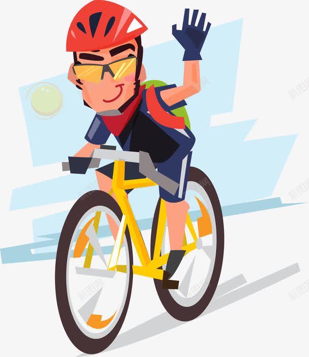 骑自行车旅行的男子png免抠素材_新图网 https://ixintu.com 单车 卡通人 卡通骑车的人 头盔 矢量骑车的人 背包 自行车 骑自行车 骑车 骑车人