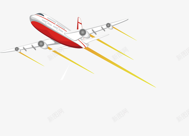 快速飞行的飞机矢量图ai免抠素材_新图网 https://ixintu.com 交通工具 快速飞行 白色 空运 飞机 高空 矢量图