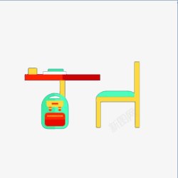 学习桌椅桌子椅子卡通儿童高清图片