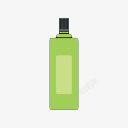 液体罐绿色带贴合广告的喷雾罐卡通高清图片