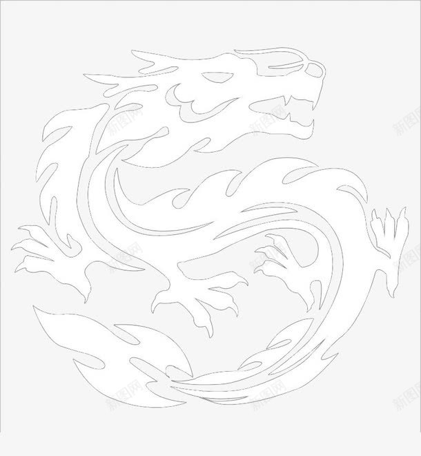 龙结构图png免抠素材_新图网 https://ixintu.com 中国龙 图腾 纹身图案 装饰图案