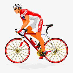 骑行免费手绘白头盔自行车赛车选手素矢量图高清图片