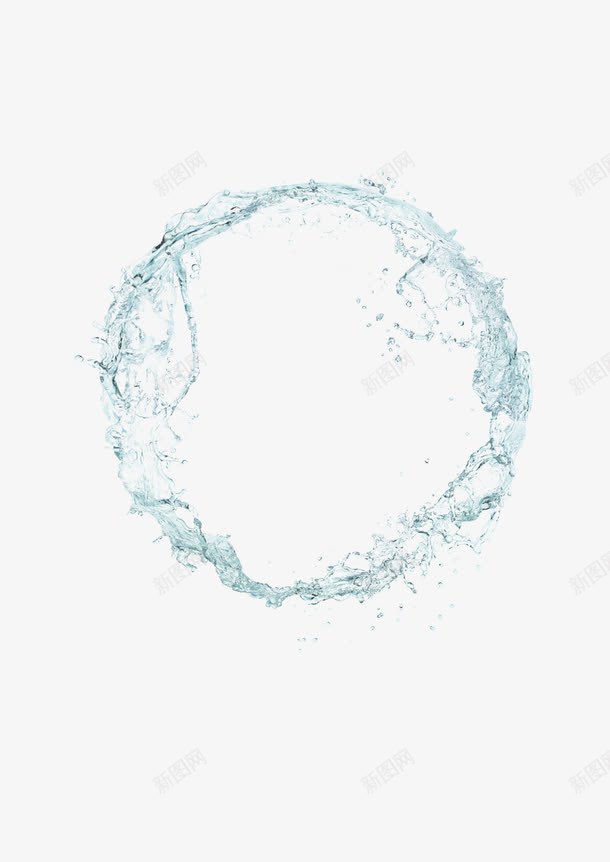 水圈png免抠素材_新图网 https://ixintu.com 水珠 蓝色水圈 飞溅的水
