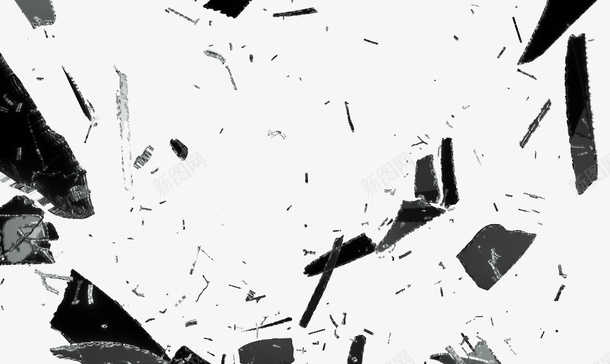 灰白立体玻璃破碎效果png免抠素材_新图网 https://ixintu.com 效果 毁灭 灰白色 玻璃 破坏 破碎 破碎纹理 碎片 粉碎 粉碎效果