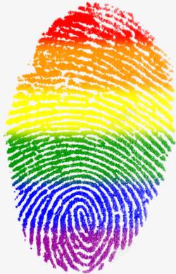 动态扫描指纹彩虹指纹高清图片
