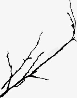 黑色树杈黑色枝干高清图片