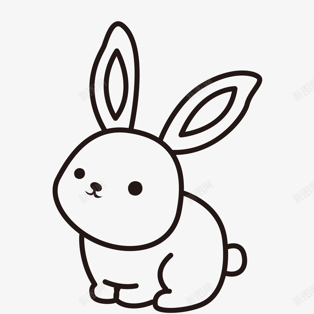 卡通萌萌哒小兔子图标png_新图网 https://ixintu.com 兔子简笔画 动物设计 卡通 复活节 小兔子 手绘 萌萌哒