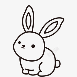 萌萌的小兔子卡通萌萌哒小兔子图标高清图片