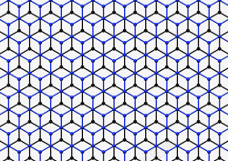 立体红方格正方形立体感黑蓝防护网高清图片