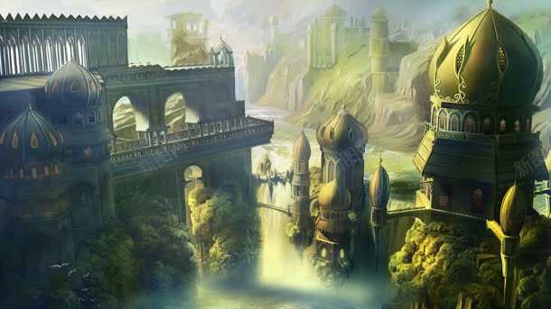 幻城城堡仙境jpg设计背景_新图网 https://ixintu.com 仙境 城堡 素材